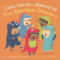 Cover image for Cinco pequeños dinosaurios/Five Enormous Dinosaurs