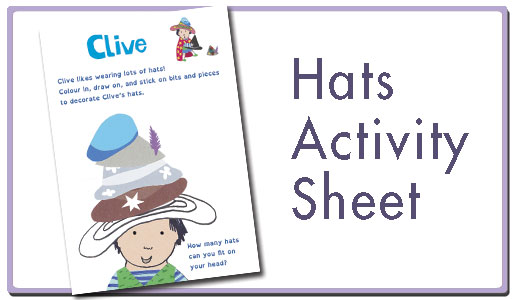 Hats activity sheet button