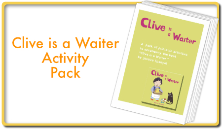 Clive is a Waiter activity Pack